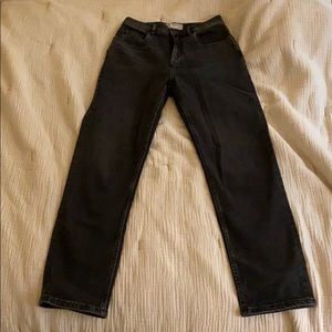 Black straight leg Everlane jeans.